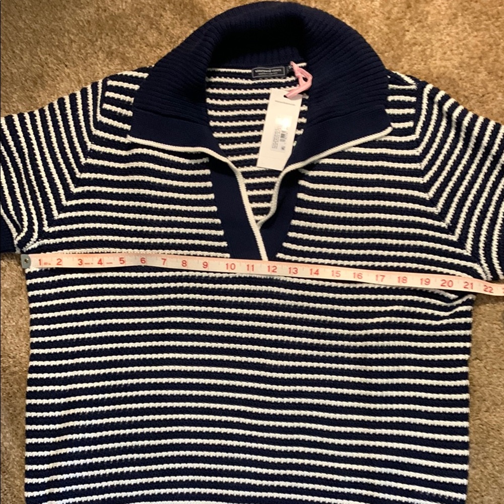 Vineyard Vines Navy and White Striped Sweater - Picture 3 of 4